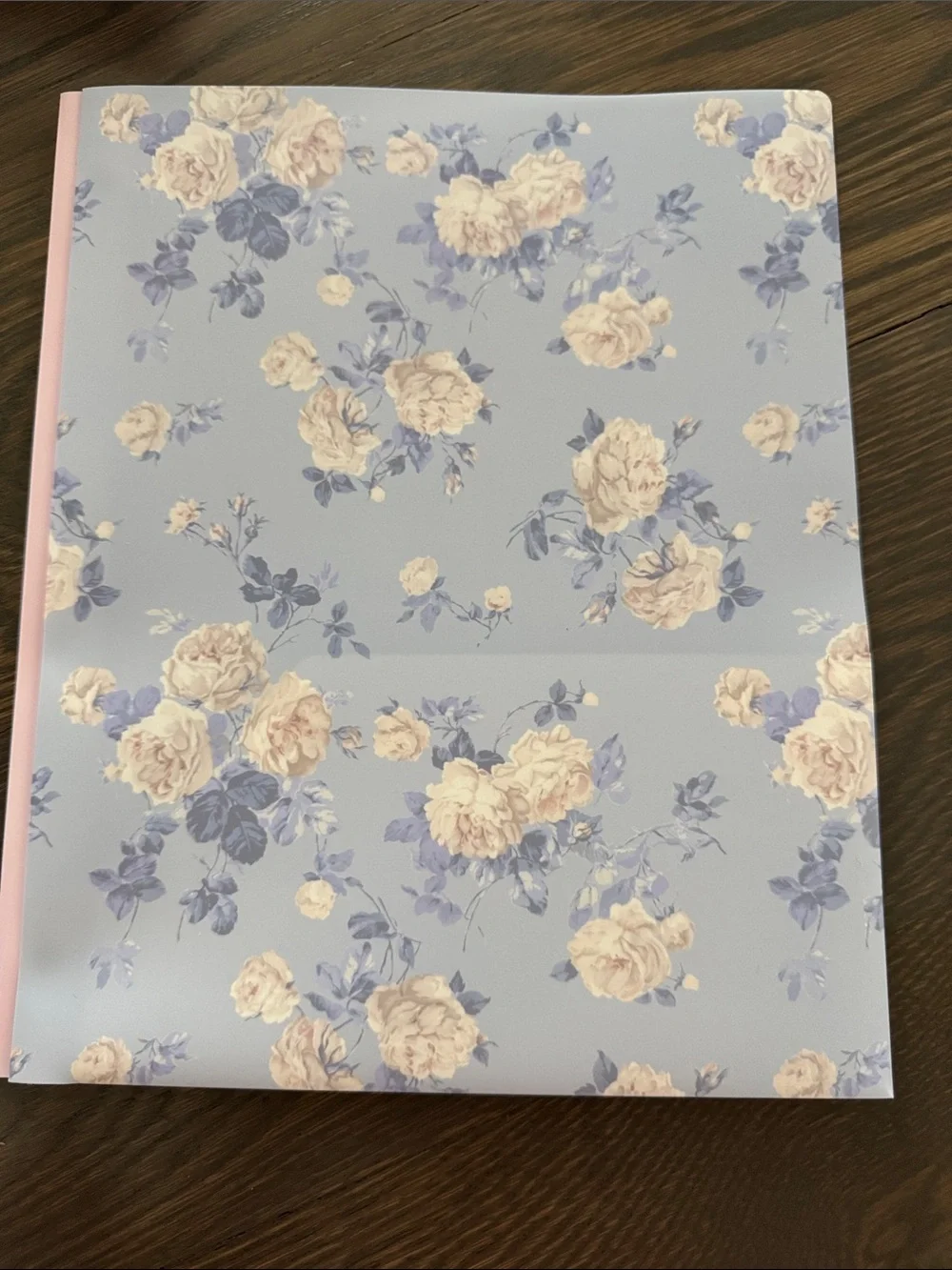 LoveShackFancy Kids Blue Floral Ruffle Accessory Pouch & Stationery Set
